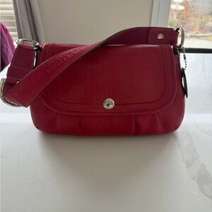 Magenta Pink Leather SoHo Pleated
Coach Purse